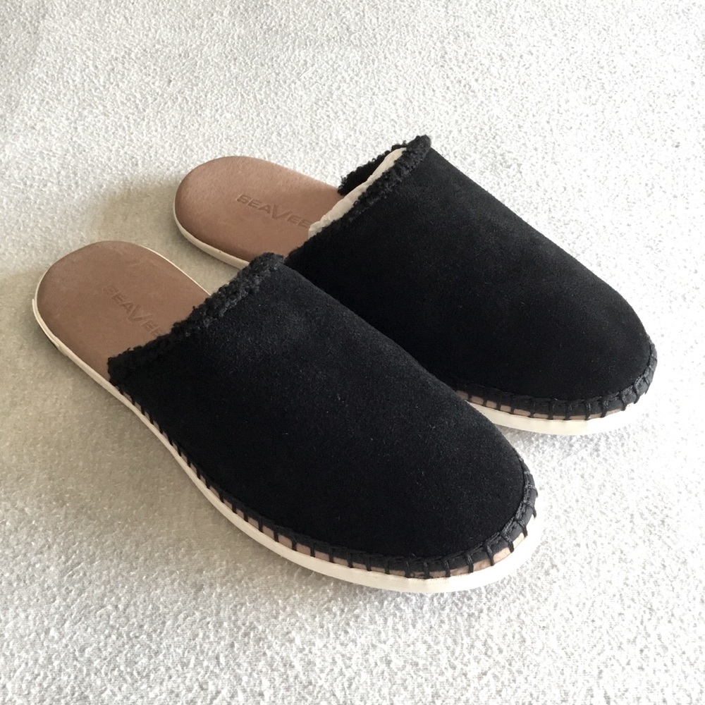 SeaVees Black Suede Lido Mule Slides, NWT Size 7.5